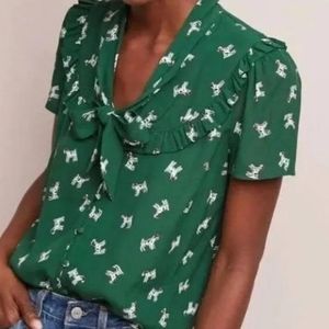 Anthropologie Maeve brand short sleeve blouse